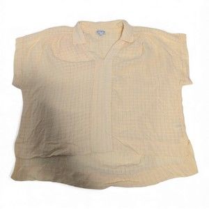 Wonderly Yellow Gauze‎ Collared Blouse Size L
